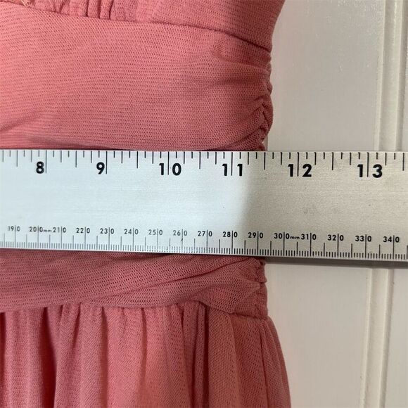 Twenty One Dusty Rose Fit & Flare Lace Mesh Dress Small Made in USA Cottagecore - Picture 4 of 7